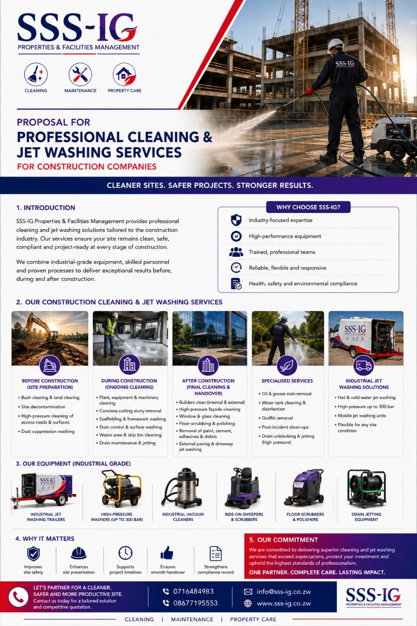 Specialised cleaning services for construction sites