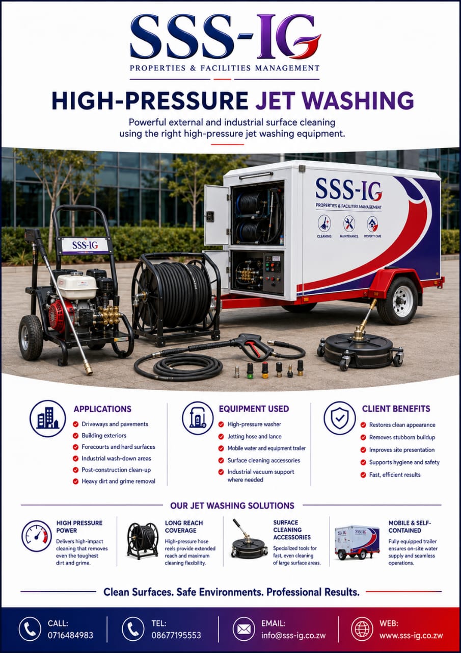 Informational pamphlet on our high-pressure jet washing services